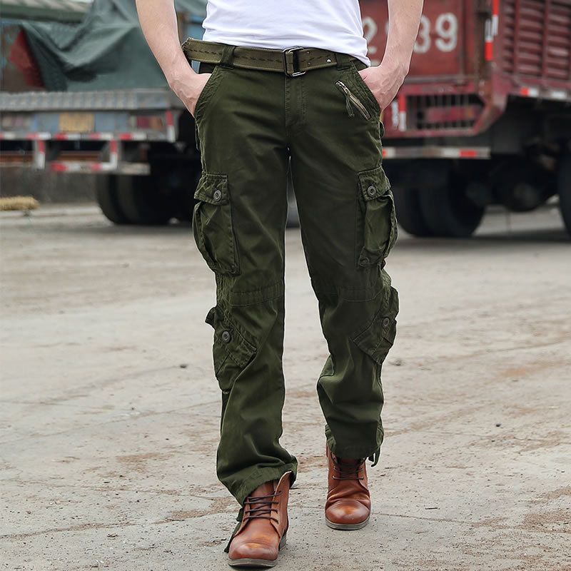 Herrebukser Camouflager Udendørs Multi-pocket Løse Overalls