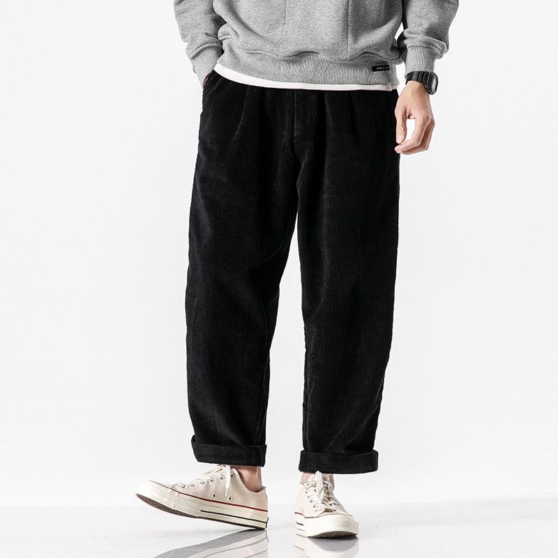 Herrebukser Originale Retro Corduroy Løse Arbejdstøj Casual Bukser