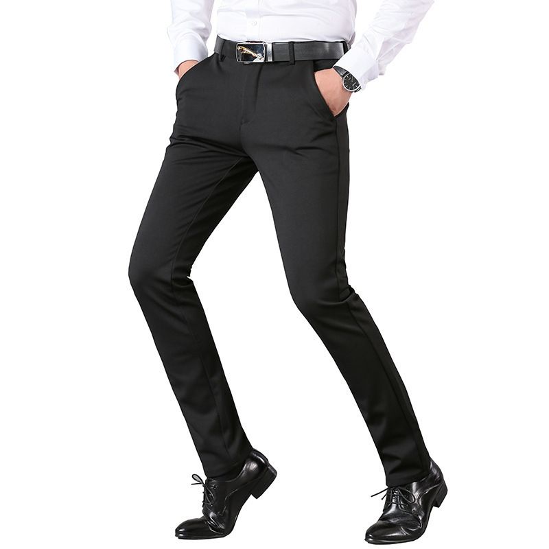 Herrebukser Stretch Business Casual Bukser Lige