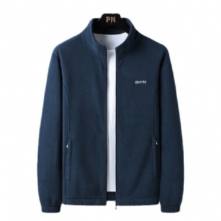 Herrejakke Windbreaker Warm Coat Sports Casual Cotton