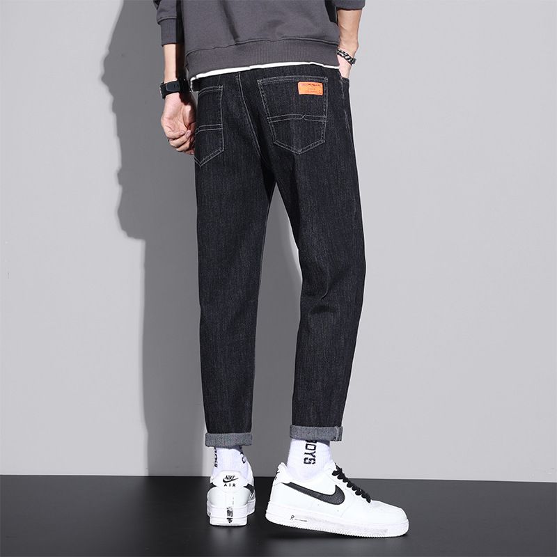 Herrejeans Lige Løse Afslappede Bukser Slim Fit Trend