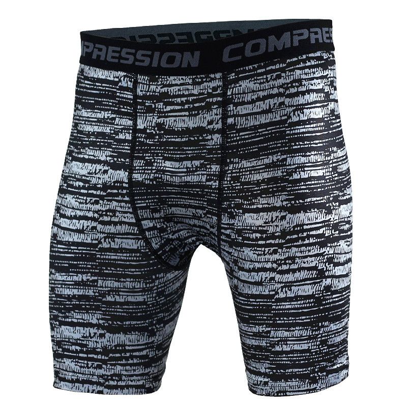 Herreshorts Camouflage Løb Træning Fitness Sport Afslappet Svedabsorberende Elastisk Tynd Stram
