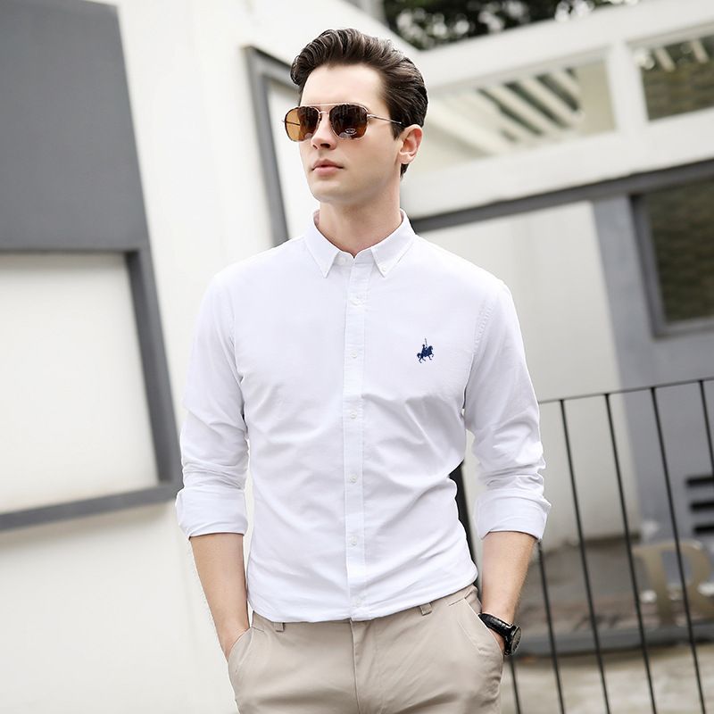 Herreskjorte Langærmet Business Casual Workwear Slim Fit