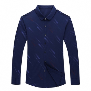 Herreskjorter Ny Mode Afslappet Slim Fit Smukke Lange Ærmer
