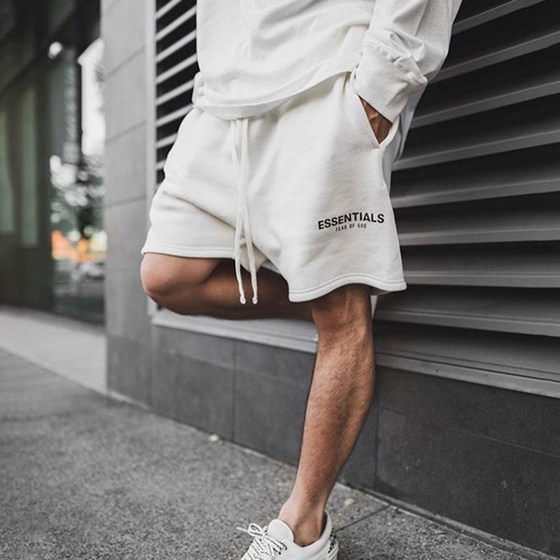 High Street Løse Reflekterende Shorts Til Mænd Trend Cropped Bukser