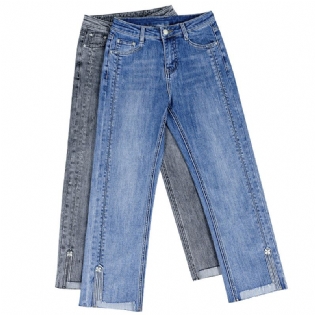 Hot Diamond Slids Jeans Til Damer Viser Højde Lige