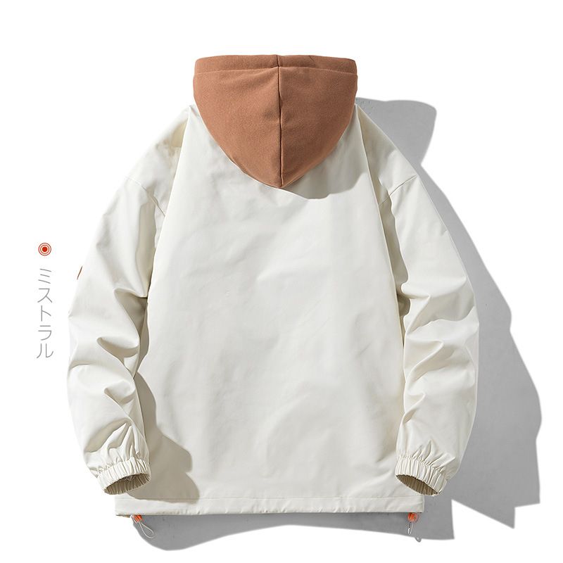 Jakke Herrejakke Fake Two Piece Trend Casual Hætte
