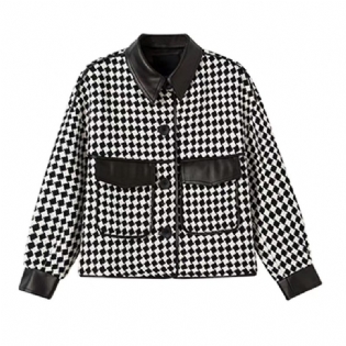 Jakker Kvinder Houndstooth Cropped Toppe
