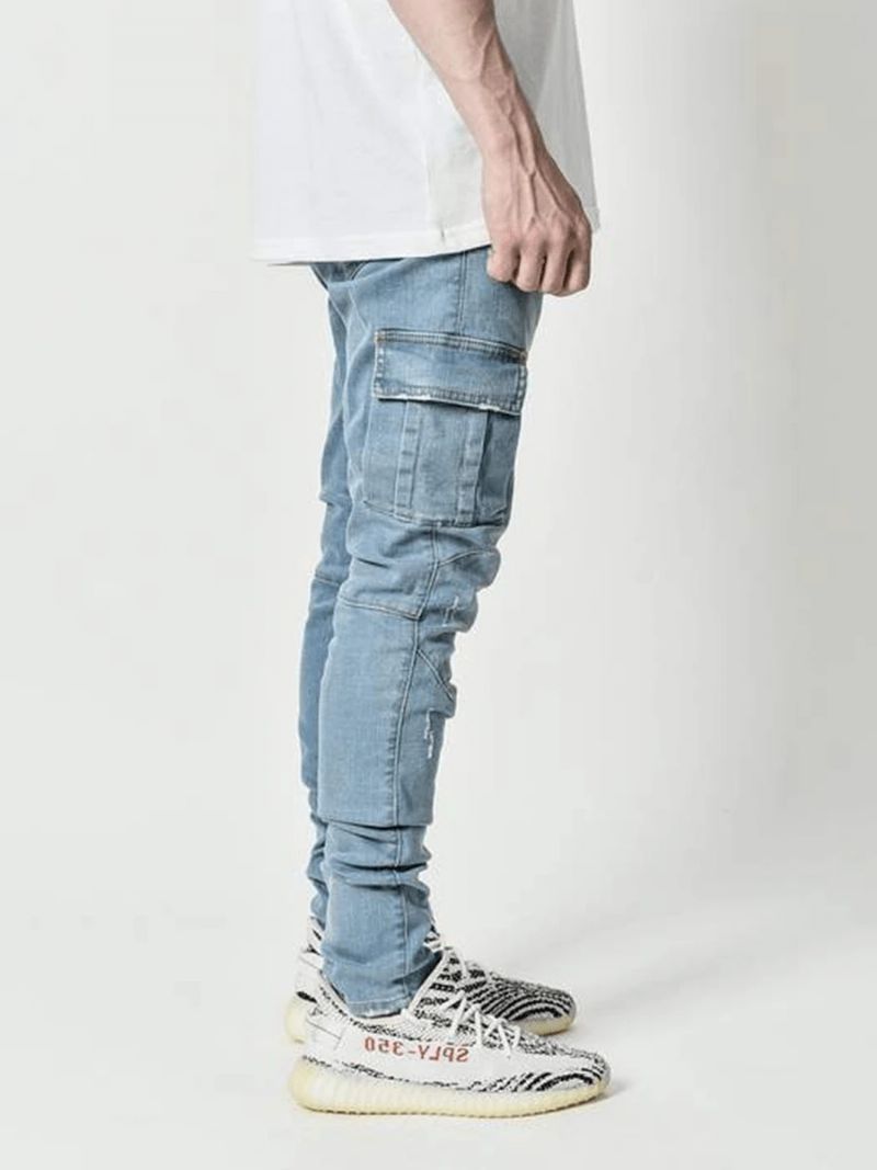 Jeans Herre Sidelommer Små Fødder Stramme