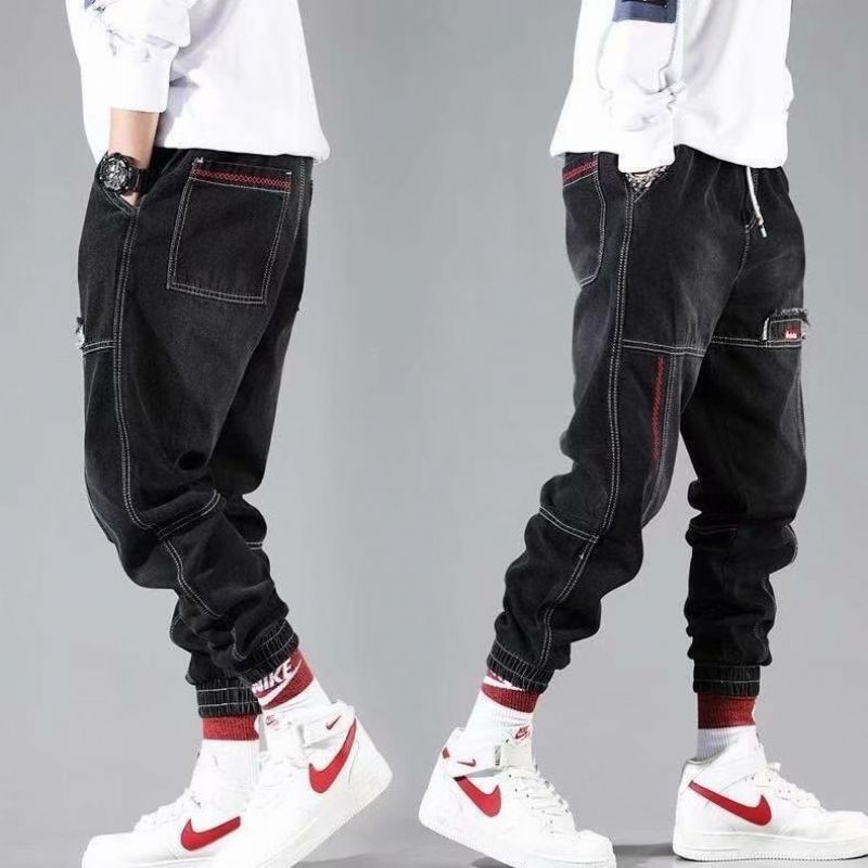 Jeans Mænd Casual Løs Fod Bred Ben