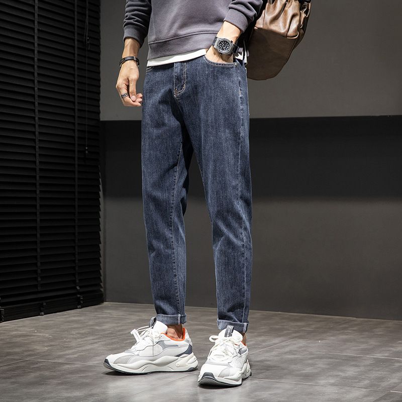 Jeans Mænd Lige Løs Ni Points Casual