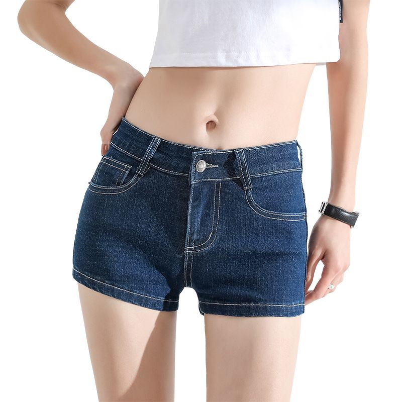 Kvinders Lavtaljede Jeans Stretch Light Shorts Slim Fit Hot Pants