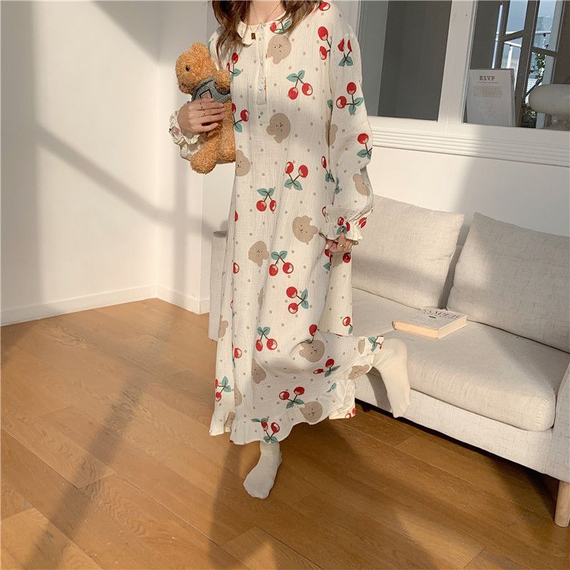 Kvinders Pyjamas Cherry Cute Loungewear One Piece