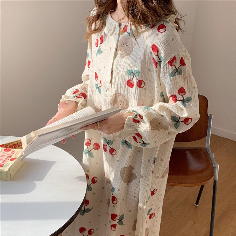 Kvinders Pyjamas Cherry Cute Loungewear One Piece