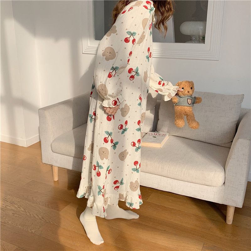 Kvinders Pyjamas Cherry Cute Loungewear One Piece