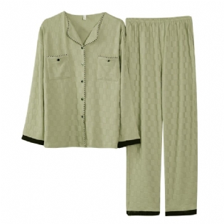 Kvinders Pyjamas Langærmet Bomuld Hjemmetøj Frisk Sød Casual Suit