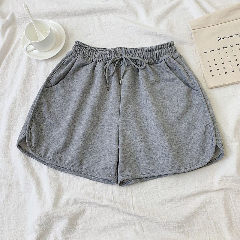 Kvinders Sportsshorts Tyndt Afsnit Højtaljet Løs Casual