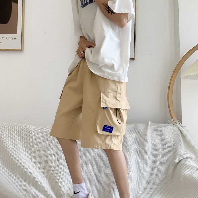 Large Pocket Cargo Shorts Mænd Sommer Trend Sport Casual Fem Points Løs
