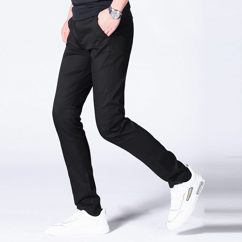 Løse Lige Stretch Casual Mænds Slim Black Small Feet Bukser