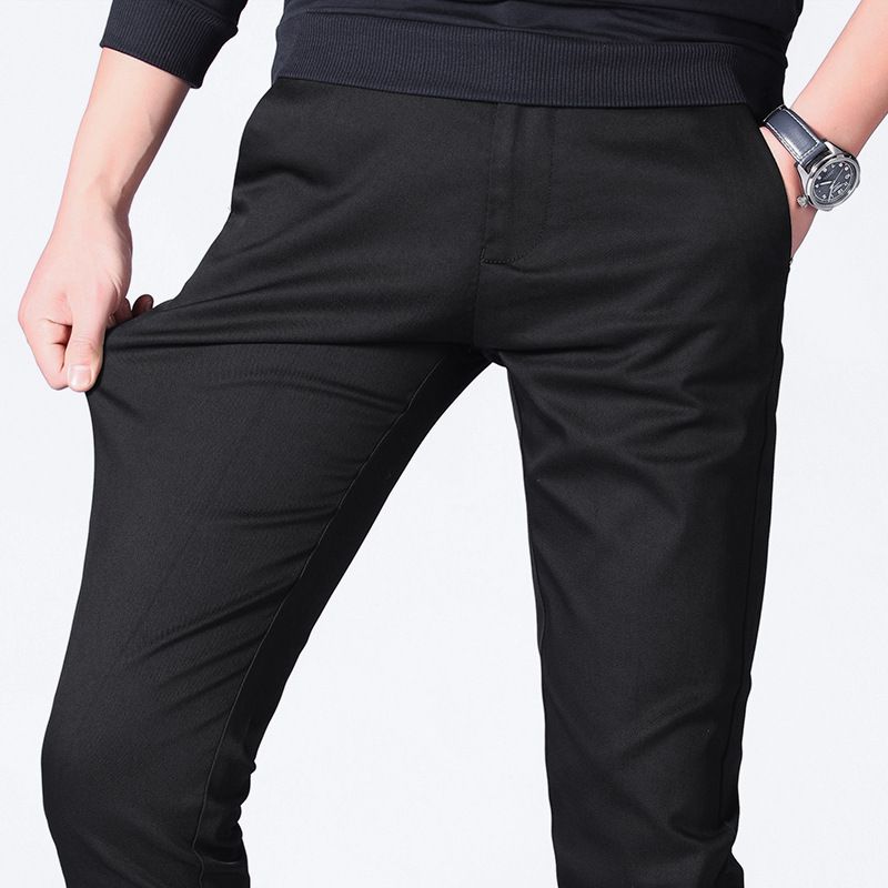 Løse Lige Stretch Casual Mænds Slim Black Small Feet Bukser