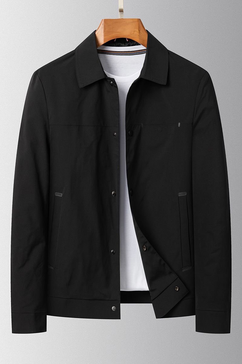 Mænds 2023 Reversjakke Slim Fit Solid Cargo-jakke