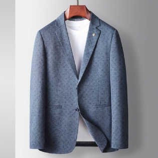 Mænds Afslappede Blazere Forår Ny Ensfarvet Slim Fit Jakke