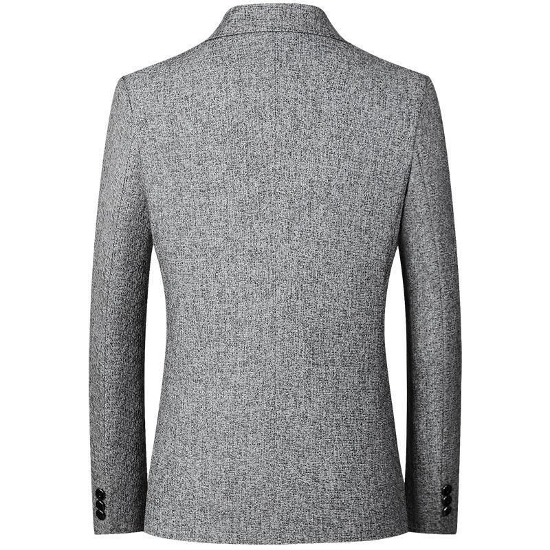 Mænds Blazere Casual Forår Tynd Top Enkeltradet To Knapper Blå