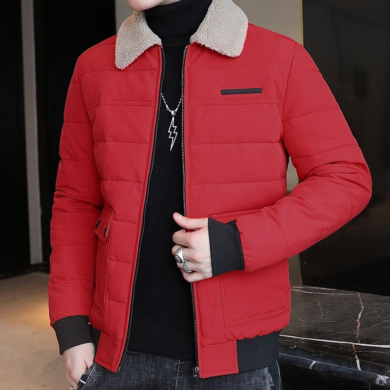 Mænds Bomuldsjakke Trendy Lapel Warm Slim Fit