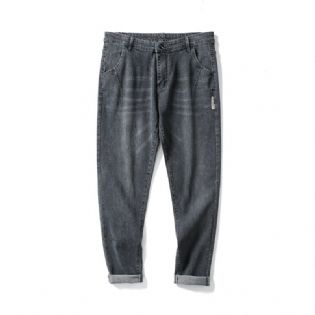 Mænds Cropped Jeans Slim Fit Lige
