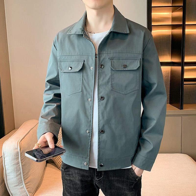 Mænds Jakker Casual Trendy Revers Mode Overtøj
