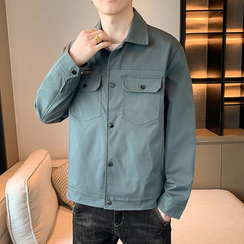 Mænds Jakker Casual Trendy Revers Mode Overtøj