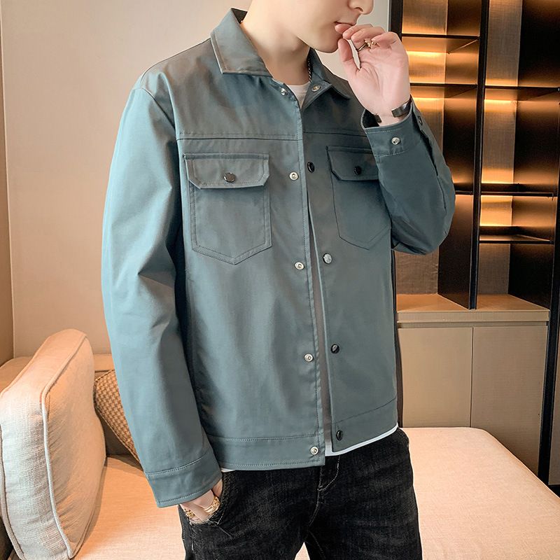 Mænds Jakker Casual Trendy Revers Mode Overtøj