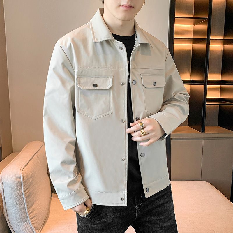 Mænds Jakker Casual Trendy Revers Mode Overtøj