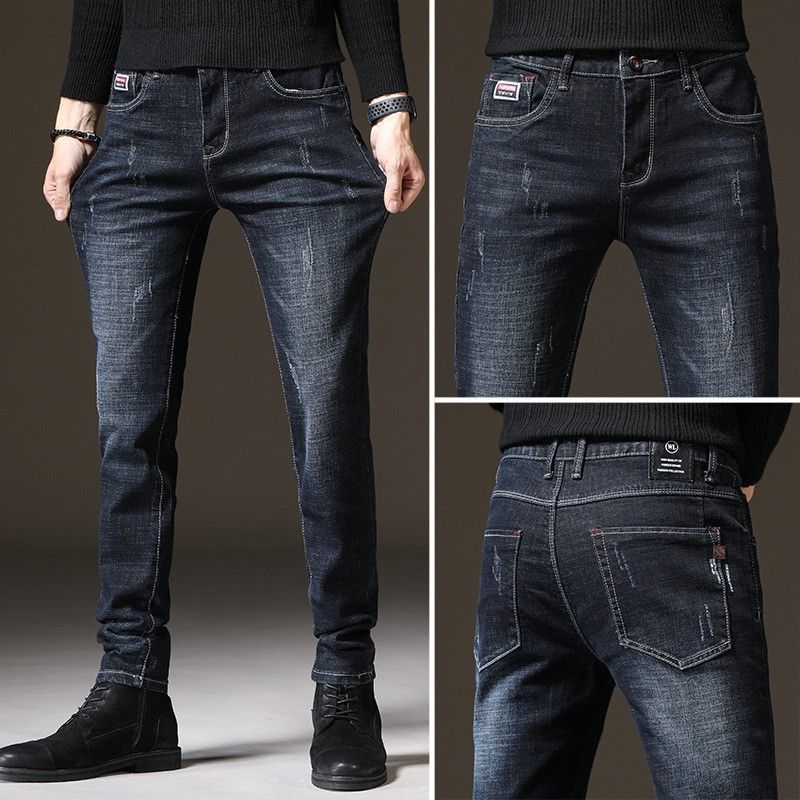 Mænds Jeans Loose Fit Small Feet Casual Bukser