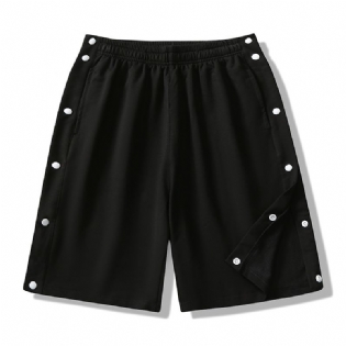 Mænds Short-up Shorts Sport Fuld Åbning Tynd Sektion Løs Ensfarvet Lige Afslappet Fem Punkter