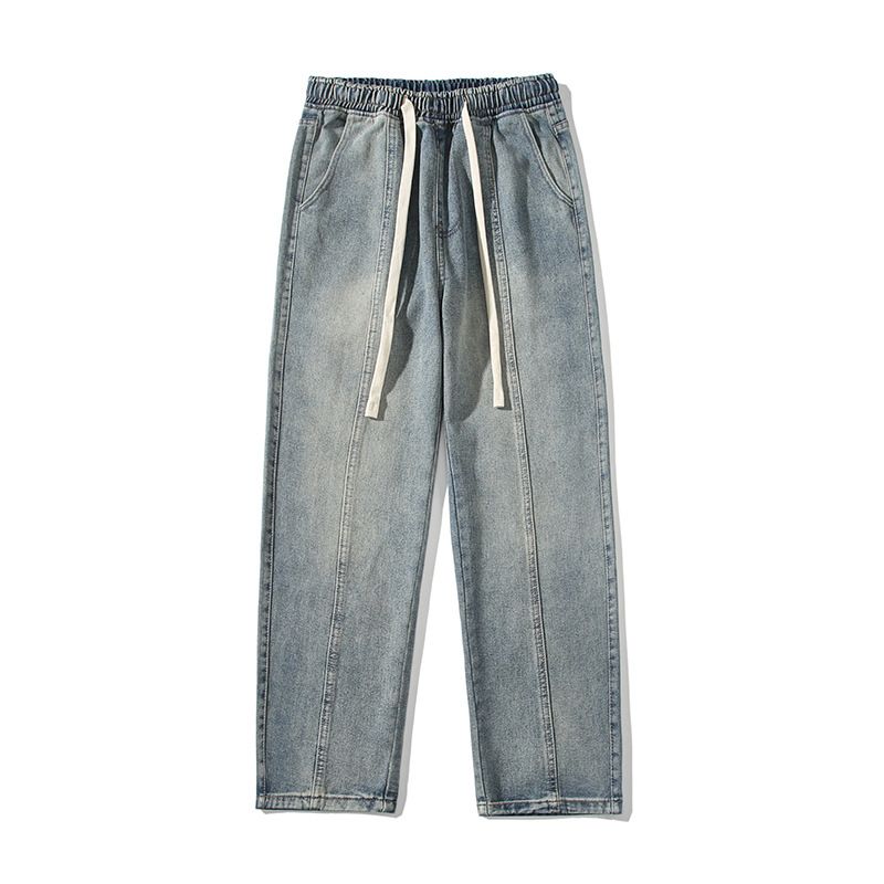 Mænds Vintage Jeans Gradient Loose Straight Pants