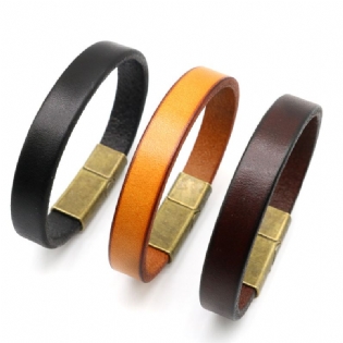 Mode Trendy Mænds Armbånd Læder Blank Personlighed Afslappet