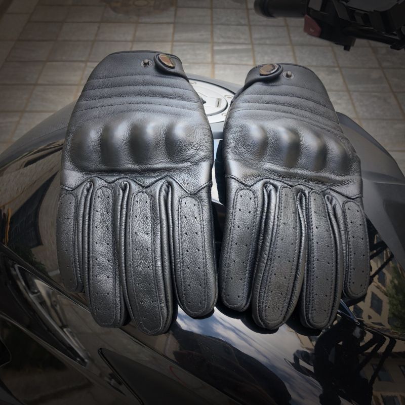 Motorcykel Beskyttelse Retro Lokomotiv Okselæder Harley Udstyr Herre Læder Handsker Efterår Og Vinter Kvindelig Ridning Touch Screen