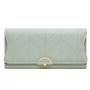 Ny Dame Lang Tegnebog Modespænde Pu Clutch Taske