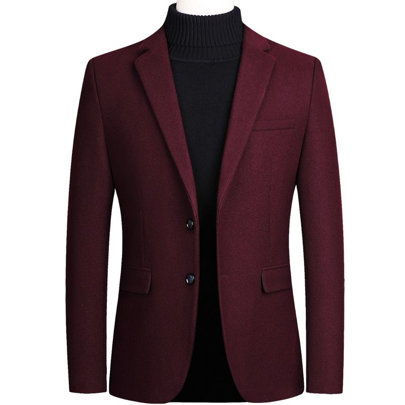 Ny Jakke Business Casual Herre Blazere Enkelt Række To Knapper