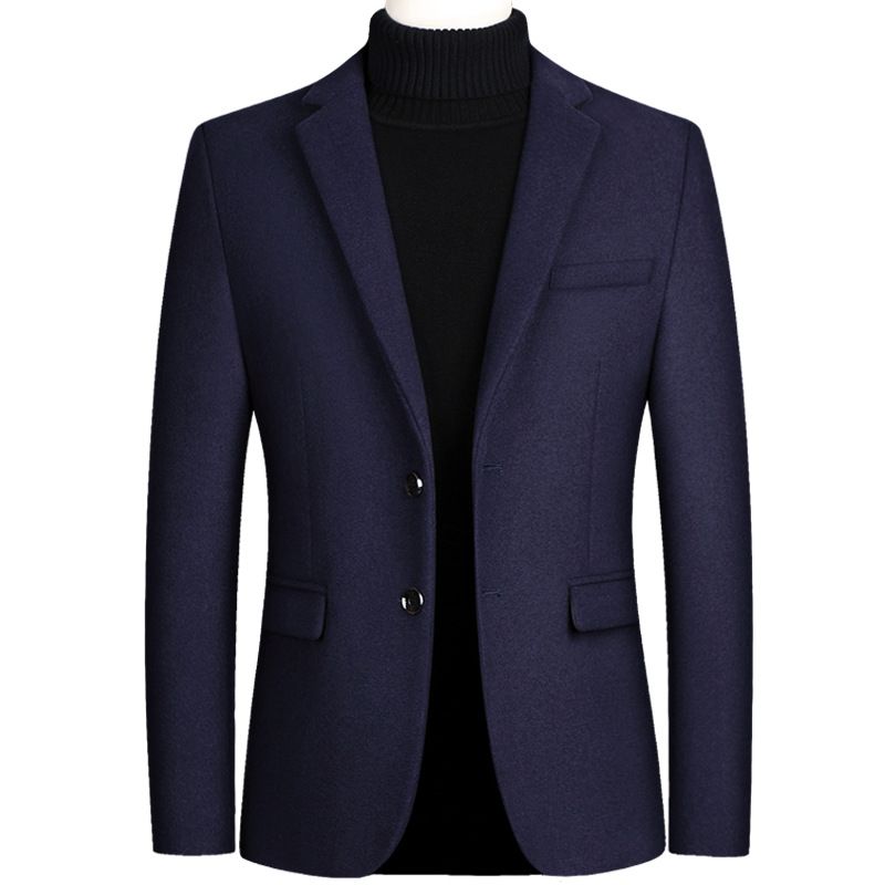 Ny Jakke Business Casual Herre Blazere Enkelt Række To Knapper