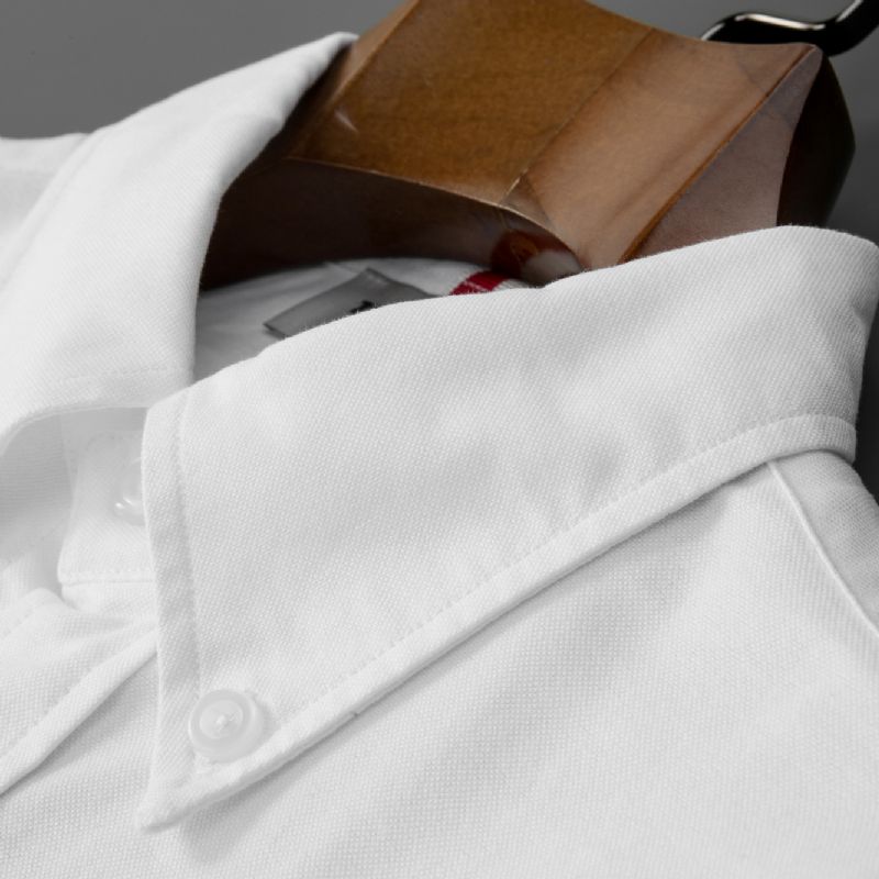Ny Oxford Langærmet Cardigan Til Mænd Grå Stribe Trendy Casual