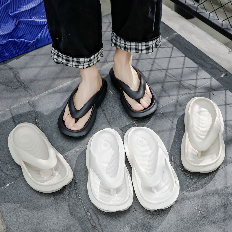 Nye Sommer Tyksålede Flip-flops Herre Skridsikre Flip-flop Sandaler Hjemmesko Blødsålede Kvinder