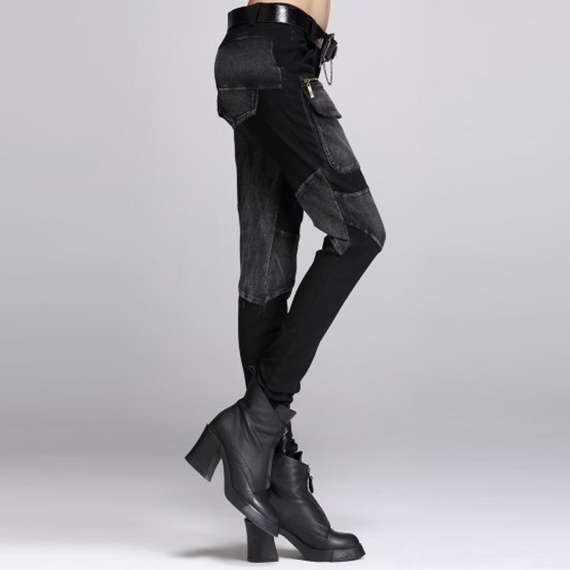 Personlig Lynlås Jeans Dame Afslappet Bukser Slim Fit Trend