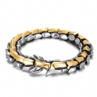 Retro Dragehoved Drage Lin Mønster Køl Armbånd Hip Hop Smykker