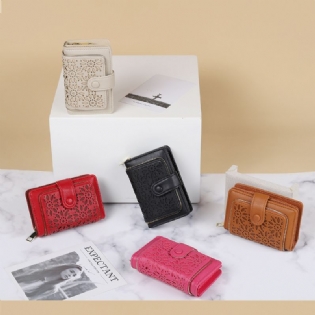 Retro Multi-card Hollow Dame Multi-purpose Tegnebog Kort Lynlås Spænde