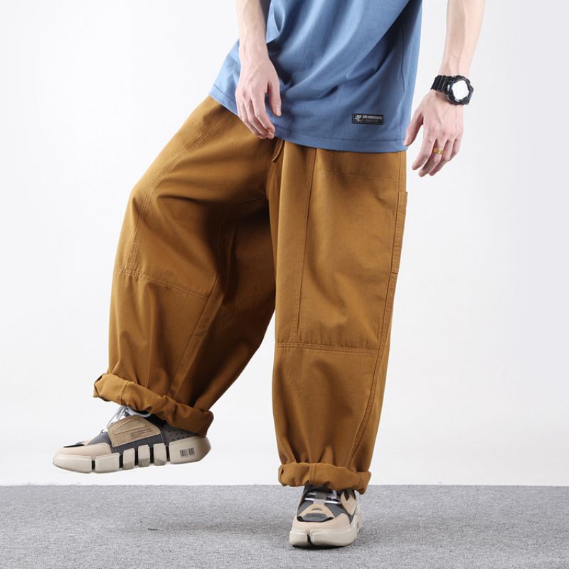 Retro Overalls Løse Brede Benbukser Casual Mænd