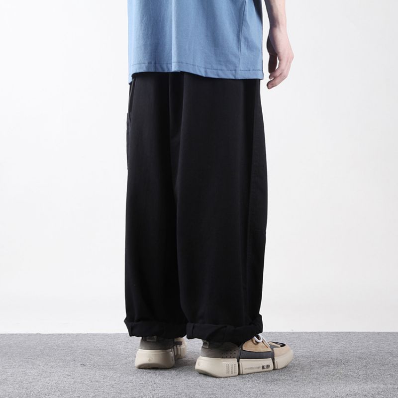 Retro Overalls Løse Brede Benbukser Casual Mænd
