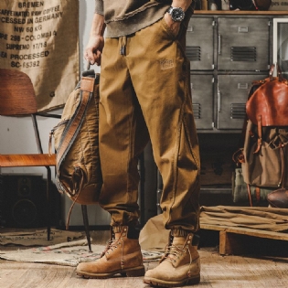 Retro Overalls Mænds Løse Afslappede Bukser Med Brede Ben