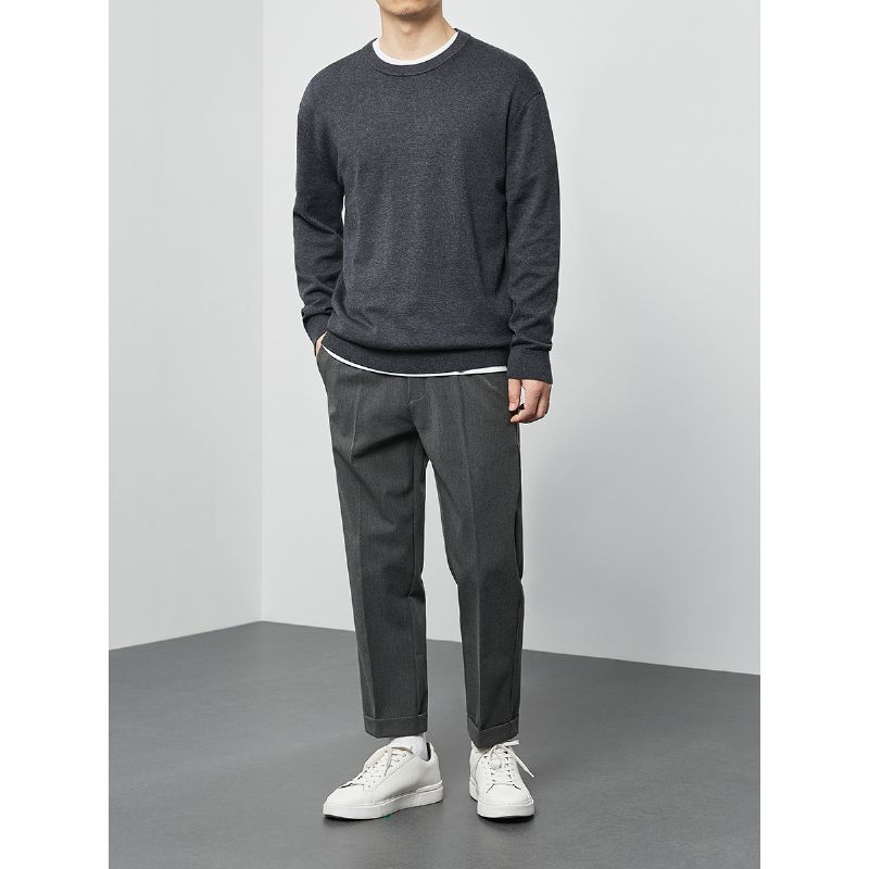 Rundhals Tynd Herresweater 2023 Bundsweater